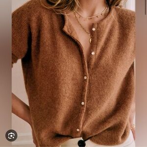 Sezane Gaspard Sweater Brown Cardigan Sweater